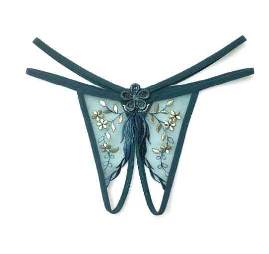 Трусики еротичні з розрізом унісекс універсальний зелений Київ