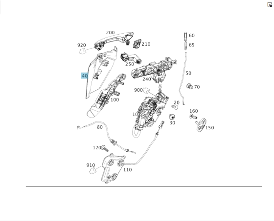 Mercedes-Benz  A2927330208 Накладка заднього правого замка дверей GLE Coupe C292 Одеса