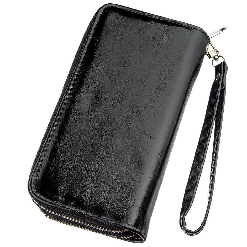 Кошелек женский из экокожи Черный (KIVI) Киев - изображение 1