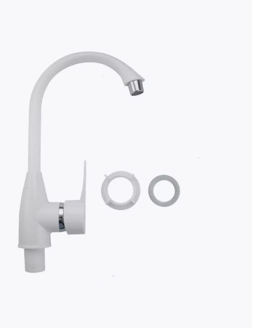 Змішувач для кухні Plamix Mario-011 білий з термопластику (без підводки) (PM0015) Чернівці - фото 3