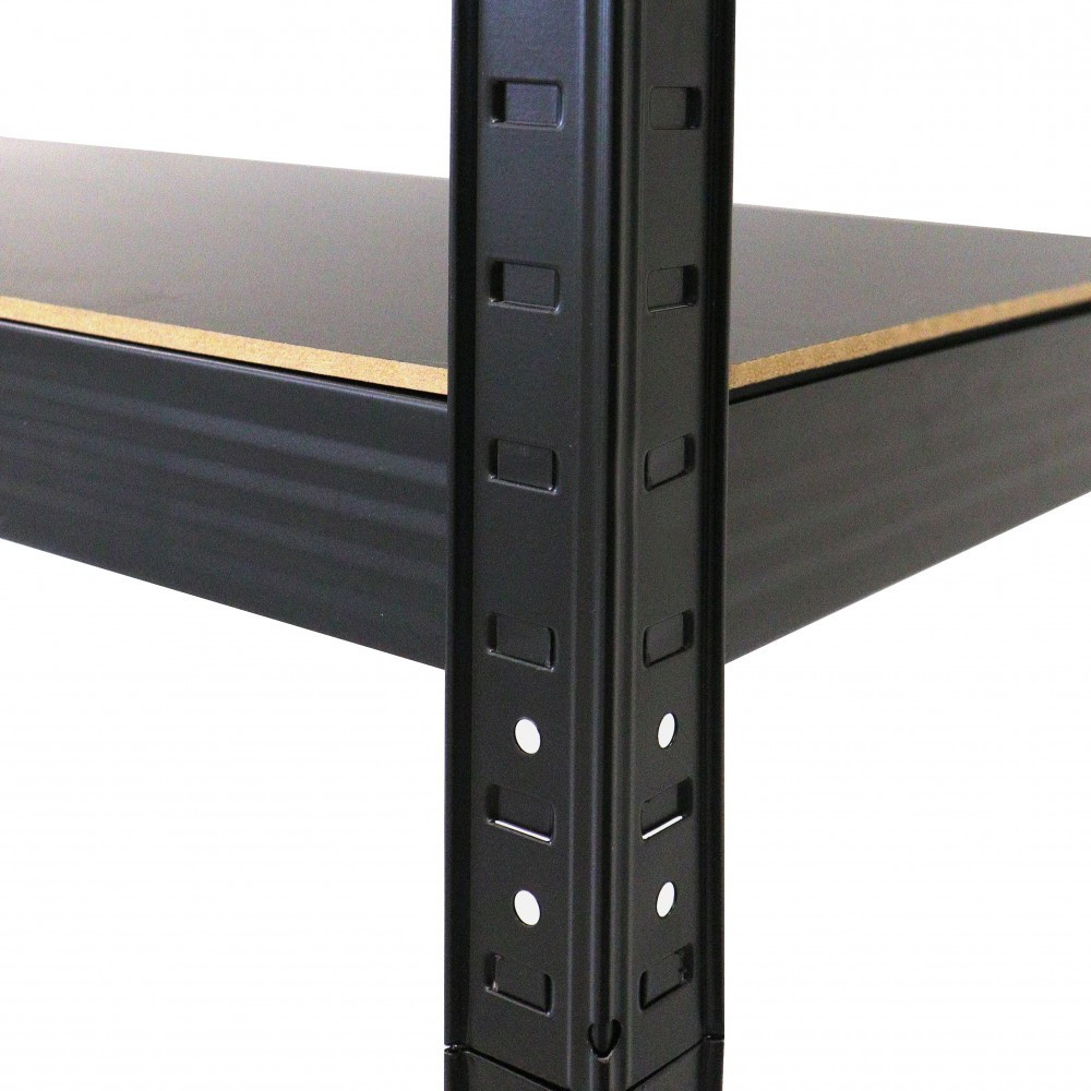 Стелаж складський поличний металевий 5 полиць Siker P9040L чорний 180х90х40 см Київ - фото 4