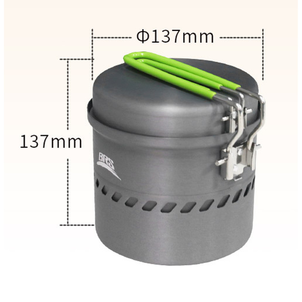 Набір туристичного посуду (каструля + сковорідка) BRS-TS19A, 1л, алюміній Киев - изображение 2