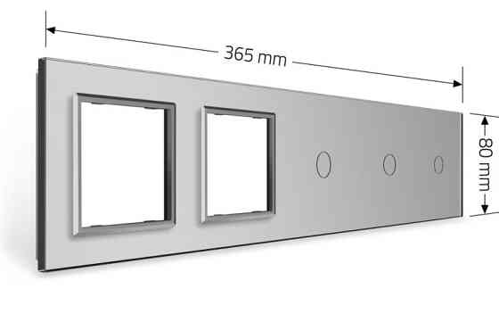 LIVOLO Рамка 5-постова для трьох 1-сенсорних вимикачів і двох розеток (1-1-1-0-0) LIVOLO, загар Коломыя