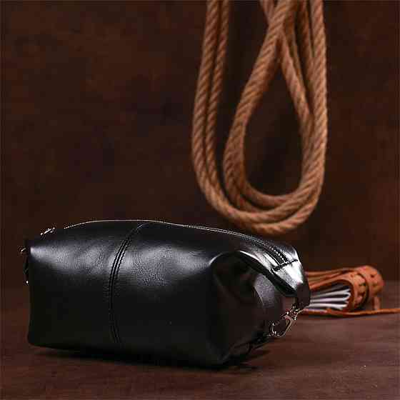 Стильна глянсова косметичка Shvigel 16403 Чорний Київ