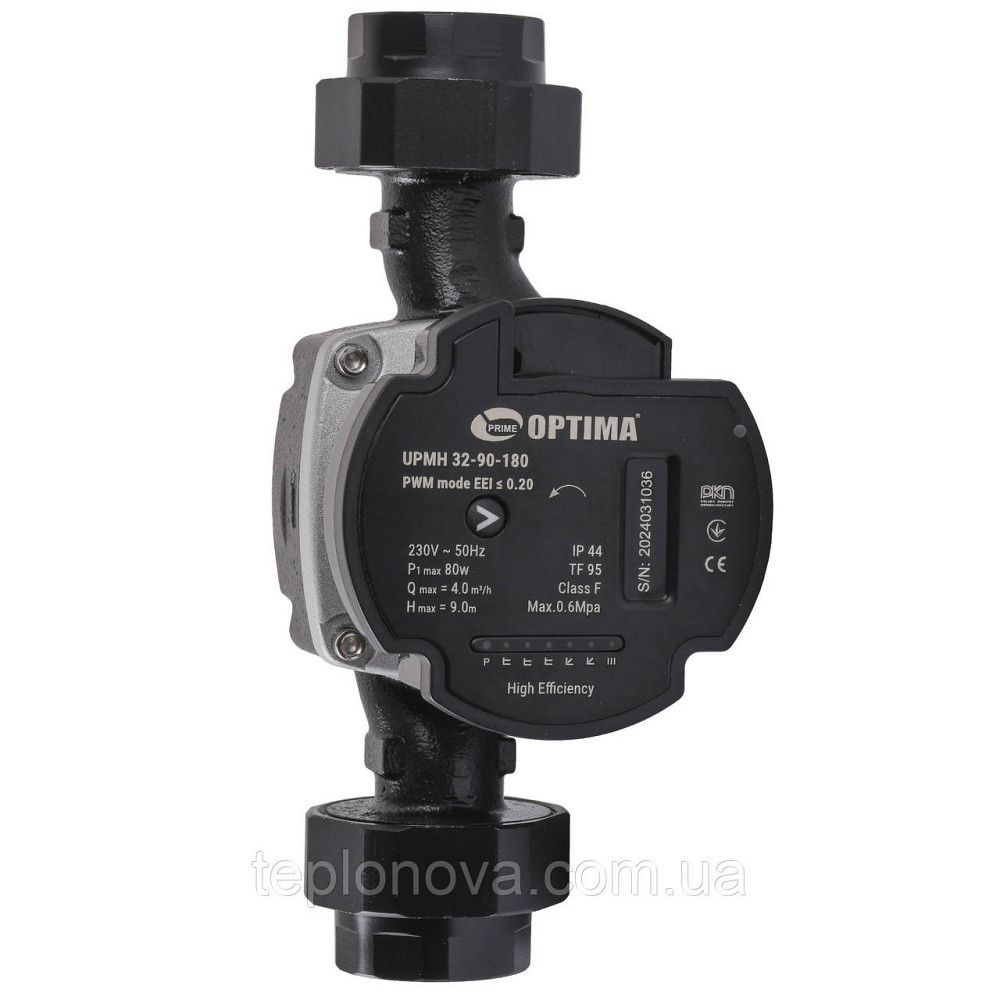 Насос циркуляційний енергоощадний Optima PRIME UPMH 32-90AUTO 180 мм + гайки Чернівці - фото 2