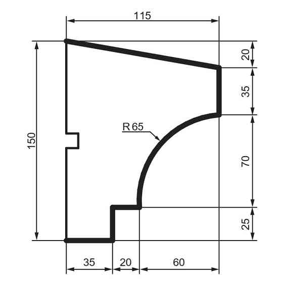 Подоконник фасадный Prestige Decor DC 113 Днепр