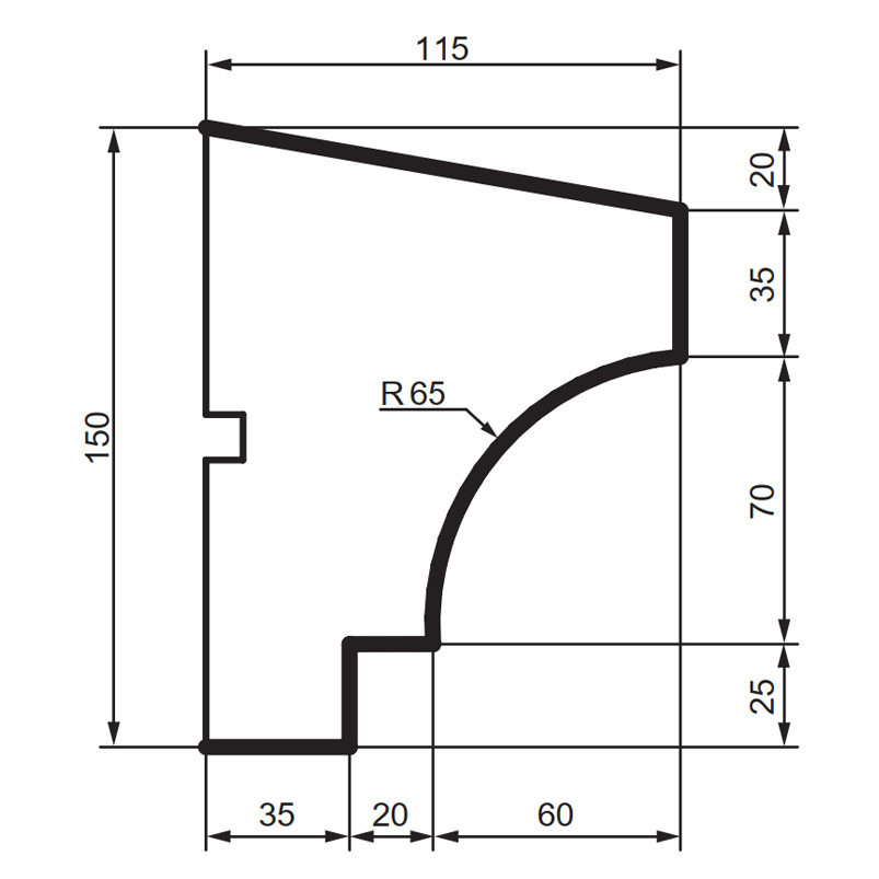 Подоконник фасадный Prestige Decor DC 113 Днепр - изображение 2