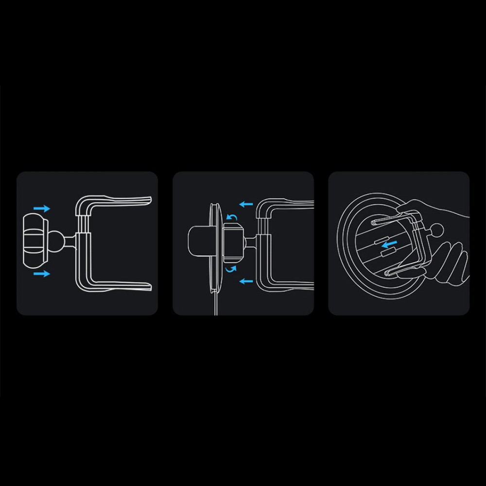 Автодержатель для телефона Baseus Metal Age II Gravity Car Mount (Round Air Outlet Version) SUJS030001 (Черный) Николаев - изображение 9