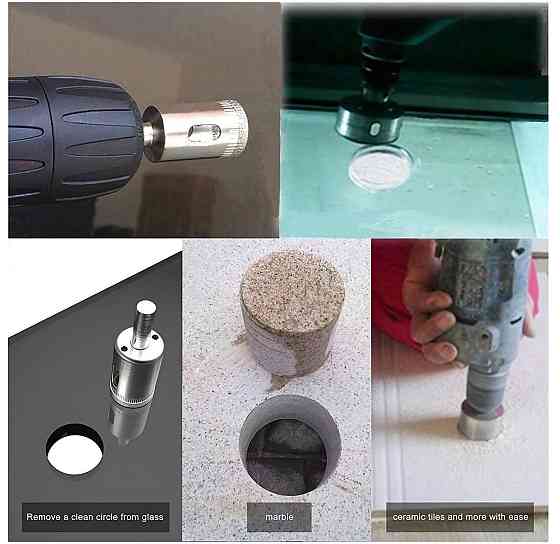 Набір шаблон для свердління та алмазні коронки 15 штук JNZ (592710572) Київ