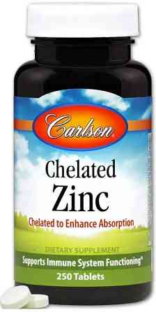 Цинк хелатный Carlson Chelated Zinc 30 мг 250 таб Киев