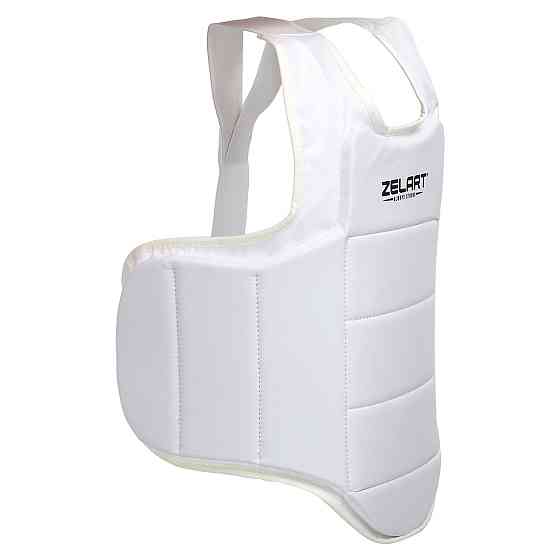 Защита корпуса (жилет) для карате Zelart BO-0399 размер S-XL белый Защита для боевых искусств Киев