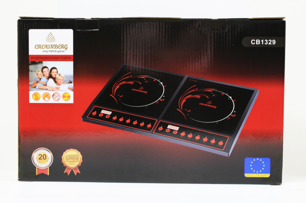 Індукційна плита Crownberg CB-1329, 2 конфорки, LED-панель, таймер, регулювання потужності Одеса - фото 3
