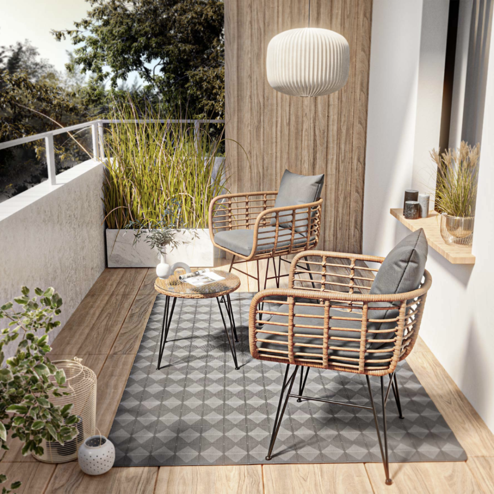 Набір садових меблів Di Volio Savio бежевий/темно-сірий Київ - фото 7