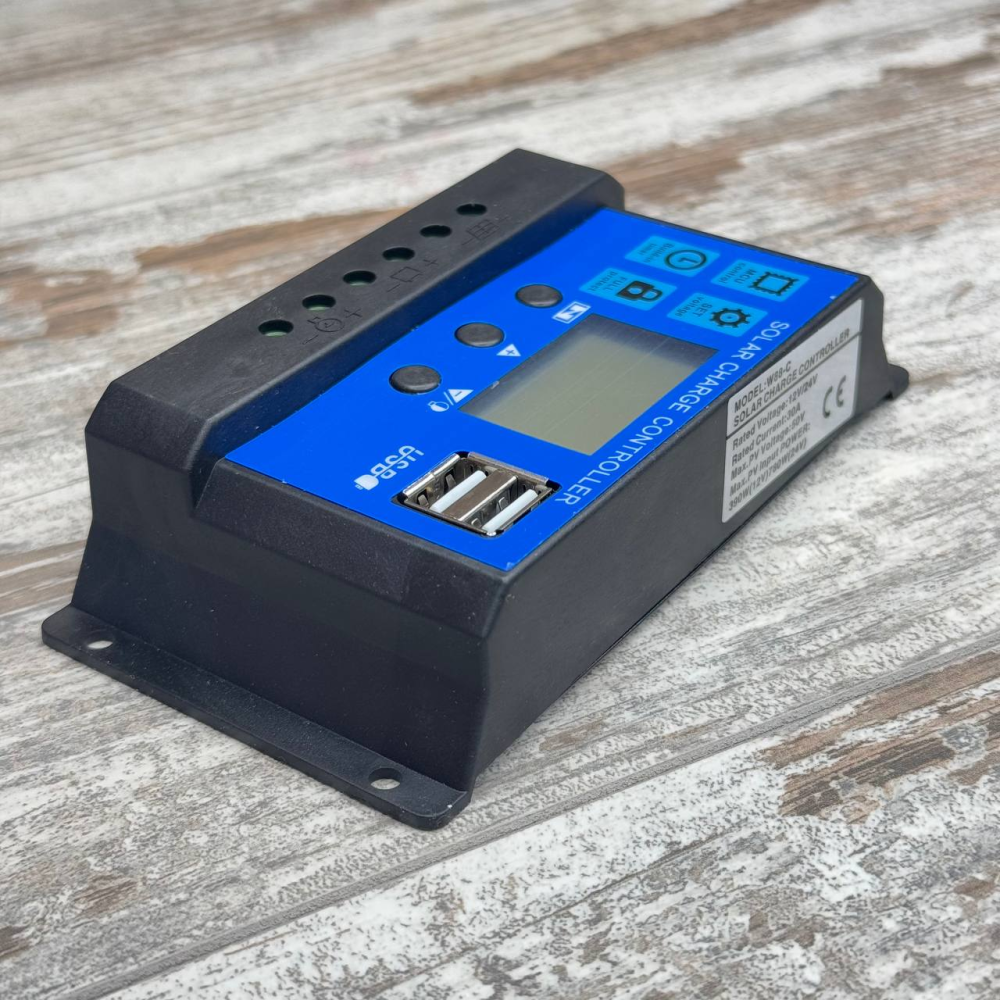 Контроллер заряда солнечной батареи KW1230 ШИМ 12/24В 30А с ЖК дисплеем и USB выходами 5В Киев - изображение 3