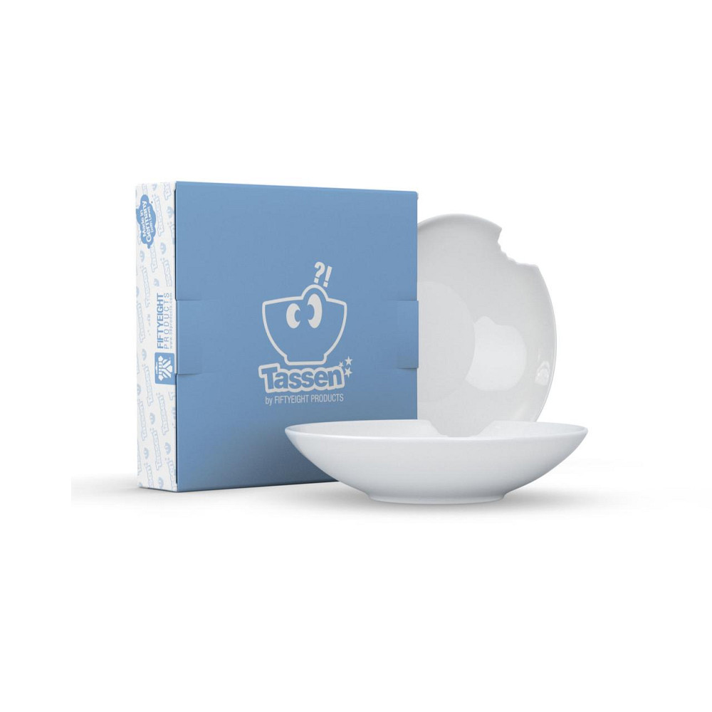 Набор надкусанных мелких тарелок Tassen 2 штуки (18 см) фарфор Белый Киев - изображение 7