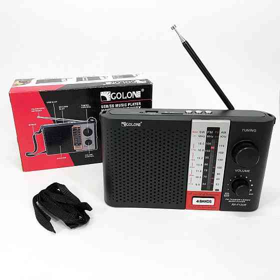 Портативный приемник для любителей радио GOLON RX F12 AM/FM/SW, Радио с флешкой am радиоприемник JE-70 Львов