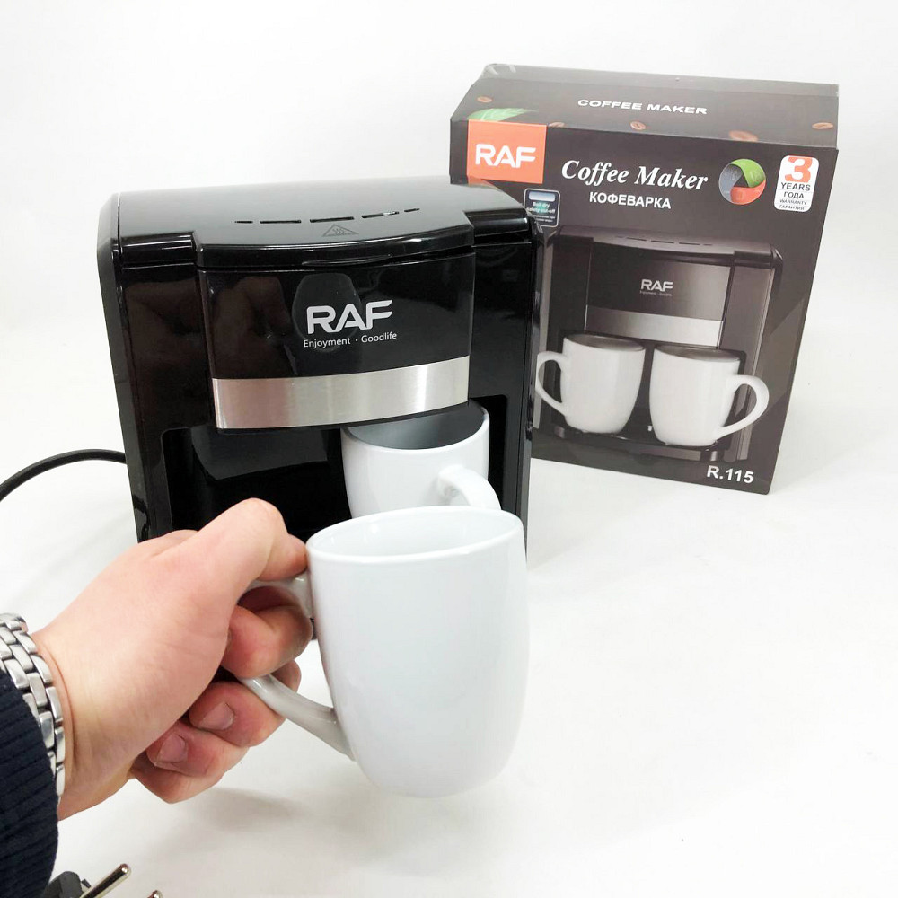 Крапельна кавоварка з автовідключенням RAF, Крапельна компактна кавоварка для дому FS-94 Львів - фото 2