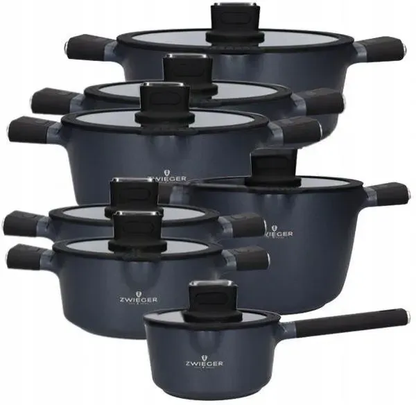Zwieger Vesna Zestaw 7 Garnków Z Pokrywkami Non-Stick Greblon C3 (ZVESNA35) Київ - фото 1