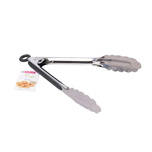 Щипці нержавіюча сталь 23см з силіконовими вставками на ручках 7520 KAMILLE Житомир