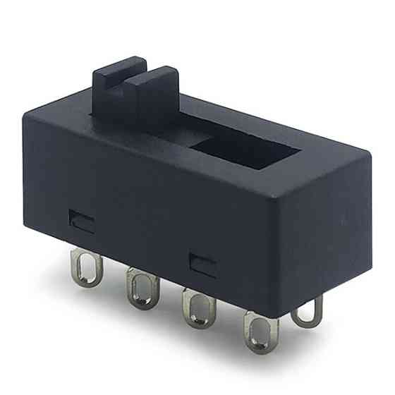 Перемикач повзунковий Daier SS-23N02, з фіксацією, ON-ON-ON, 8pin, 8A 250V (пайка) Полтава