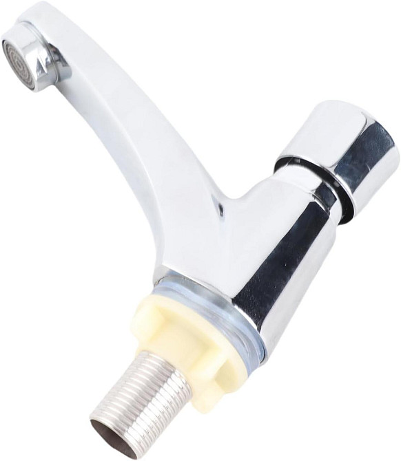 Змішувач для раковини із затримкою часу, автоматичний з таймером авто-закривання для економії води, хромований, латунь Київ - фото 9