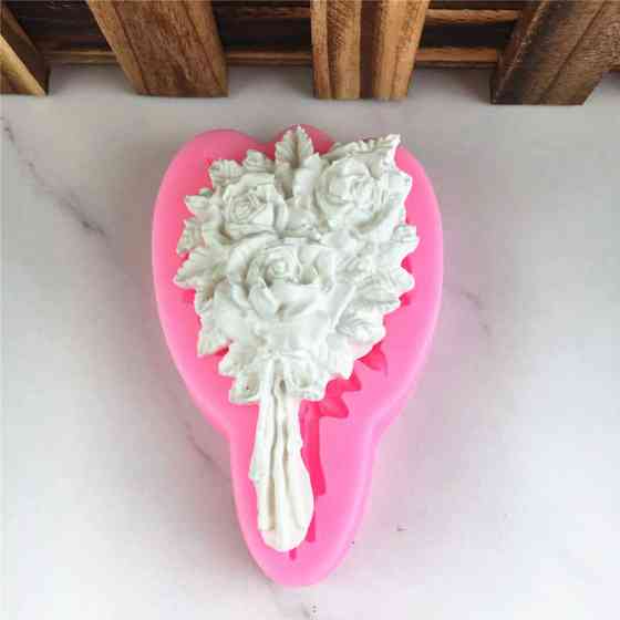 Молд кондитерский Букет роз 73 на 40 мм розовый Киев