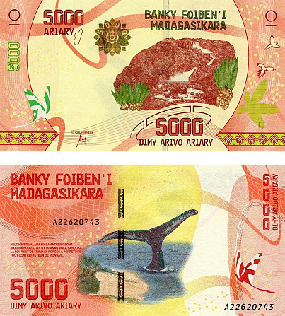 Мадагаскар 5000 аріарі 2017р UNC Р-102 Полтава - фото 1