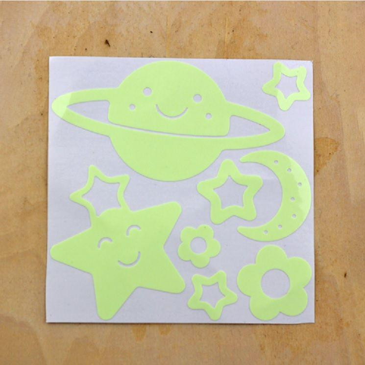 Люмінесцентна наклейка Космос 10 на 10 см салатовий Київ - фото 3