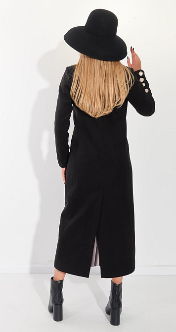 Жіночне чорне пальто (44) Київ - фото 9