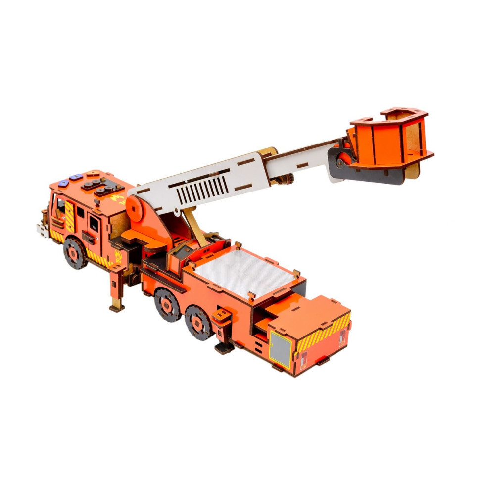 Дерев'яний 3D конструктор "Пожежна машина" Puz-00921, 318 деталей Вінниця - фото 3