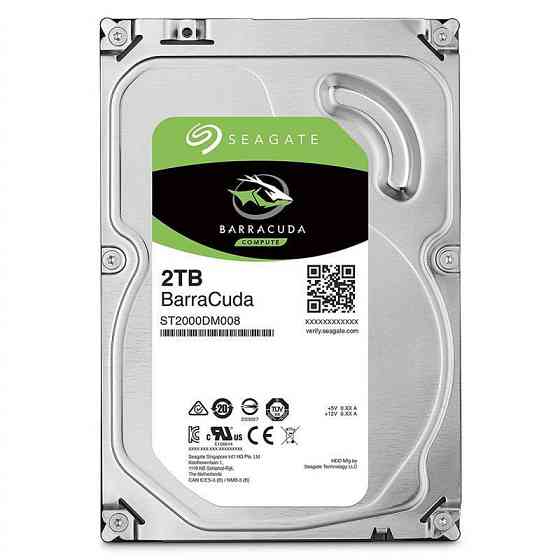 Накопичувач HDD SATA 2.0TB Seagate BarraCuda 7200rpm 256MB (ST2000DM008) 3.5" Харків