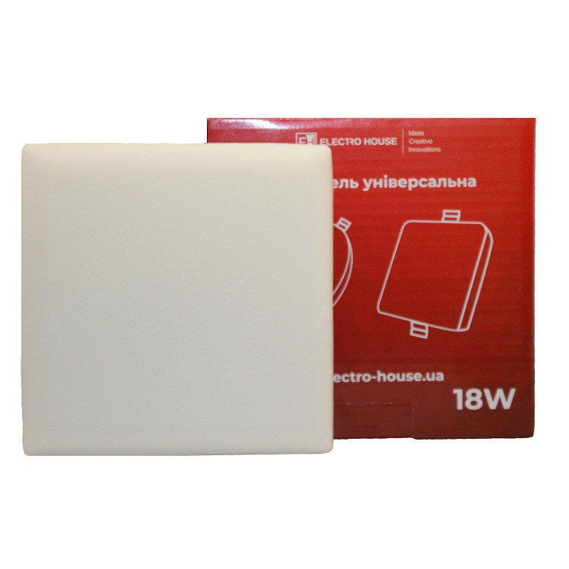 LED панель універсальна квадратна 120 мм 18Вт, холодний білий 6500К, 1500 Лм Дніпро - фото 1