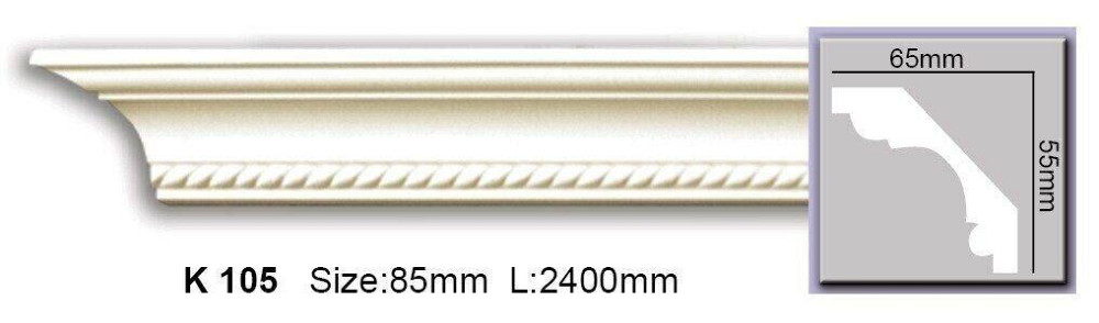 Карниз с орнаментом полиуретановый Harmony K 105 Flexi Днепр - изображение 1