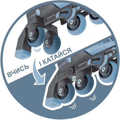 Роликові ковзани Globber 2в1 сіро-сині р.26-29, до 20кг, 3+ (780-200) Вінниця - фото 7