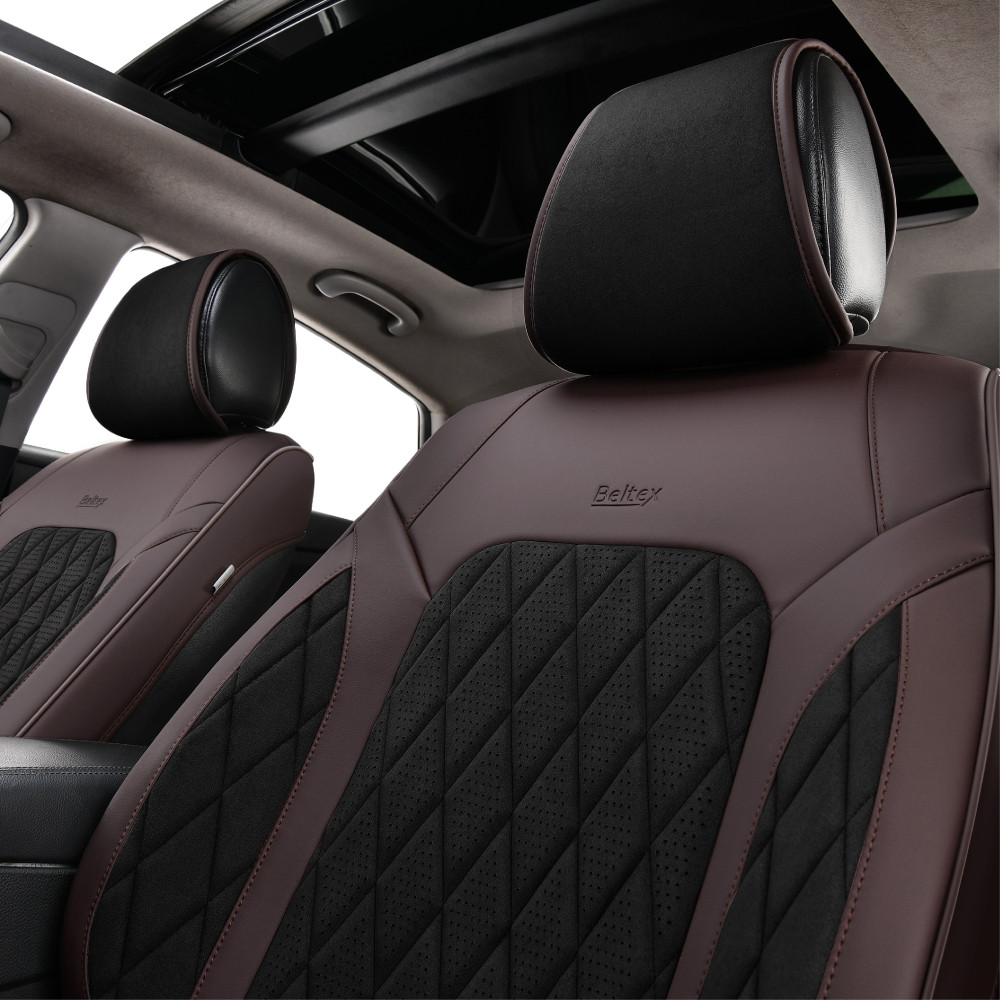 Комплект, 3D чохли для сидінь Beltex Malibu, black-brown Львів - фото 4