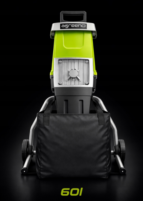 Подрібнювач гілок електричний 3500Вт 60л AGREENO (Польща) Київ - фото 12