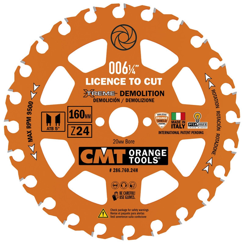 Пильный диск по дереву с гвоздями CMT 160x20x24z K2.3/1.2 (286.760.24H) Одесса - изображение 1