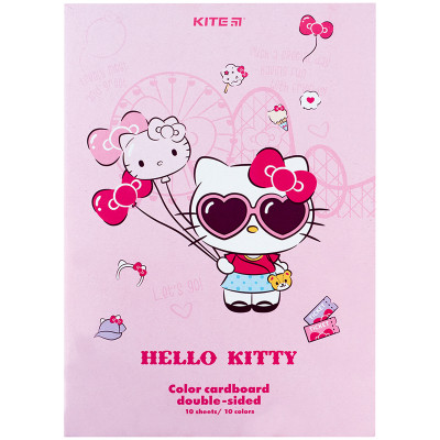 Цветной картон Kite А4 двухсторонний Hello Kitty 10 листов (HK24-255) Винница - изображение 1