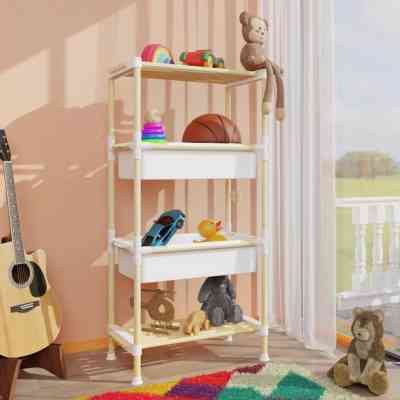 Стелаж Eurogold дерев'яний з 2-ма кошиками (92,5*49*28см) S-50 (ЕГ S-50 W) Вінниця