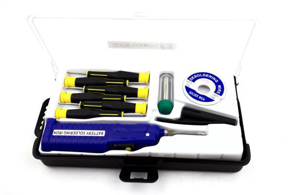 Набор ZD-972D (паяльник 4,5V 8W, припой, лента, отвёртки) Полтава - изображение 1