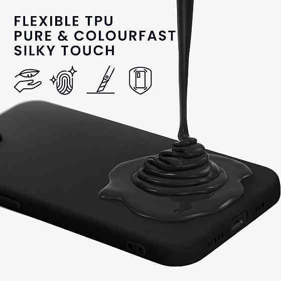 Чехол kwmobile для Apple iPhone 16e мягкий силиконовый TPU матовый черный совместим с беспроводной зарядкой Киев