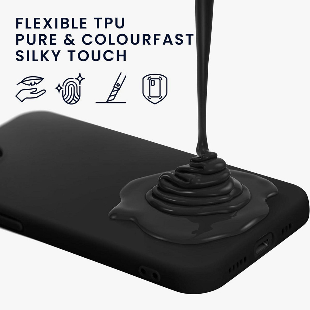 Чехол kwmobile для Apple iPhone 16e мягкий силиконовый TPU матовый черный совместим с беспроводной зарядкой Киев - изображение 6