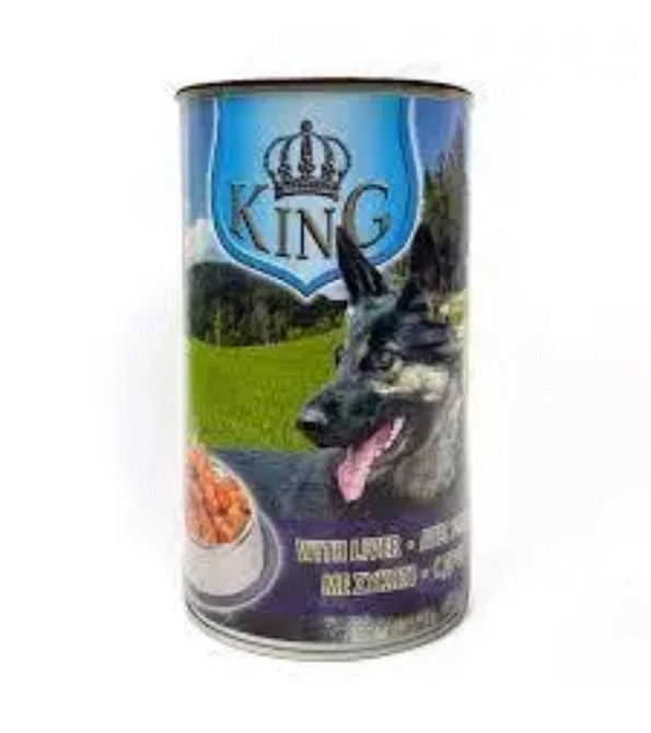Консерва для дорослих собак KING DOG 415 г печінка Виноградів - фото 1