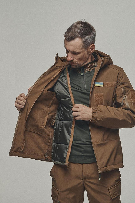 Военная мужская зимняя куртка Softs Hell +5°С, -20°С койот зимняя военная куртка с капюшоном WAR Львов - изображение 7