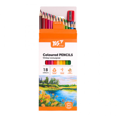 Карандаши цветные Yes Orange Line 18 кольорів з точилкою (290739) Винница - изображение 4