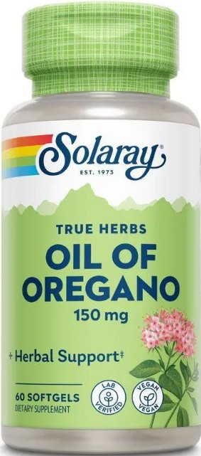 Натуральна олія орегано Solaray Oil of Oregano 150 мг 60 капс Київ - фото 1