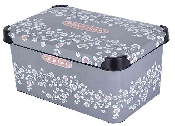 Контейнер Violet House 0647 Decor Antracite Flowers 10 л (6822859) Киев