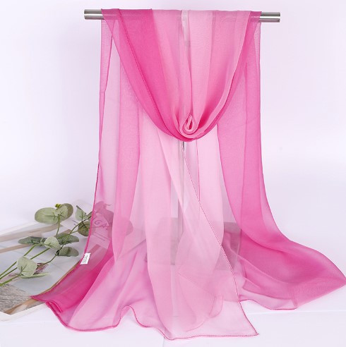 Жіночий шифоновий шарф 150 на 48 см рожевий Київ - фото 1