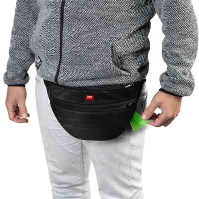 Поясная сумка-бананка для собак WAUDOG Family 33х17х10 см черная (56891) Винница