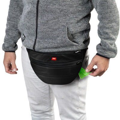 Поясная сумка-бананка для собак WAUDOG Family 33х17х10 см черная (56891) Винница - изображение 5